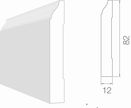 ZOCALO RECTO EPS XR-101 13X100X2400MM (6068)